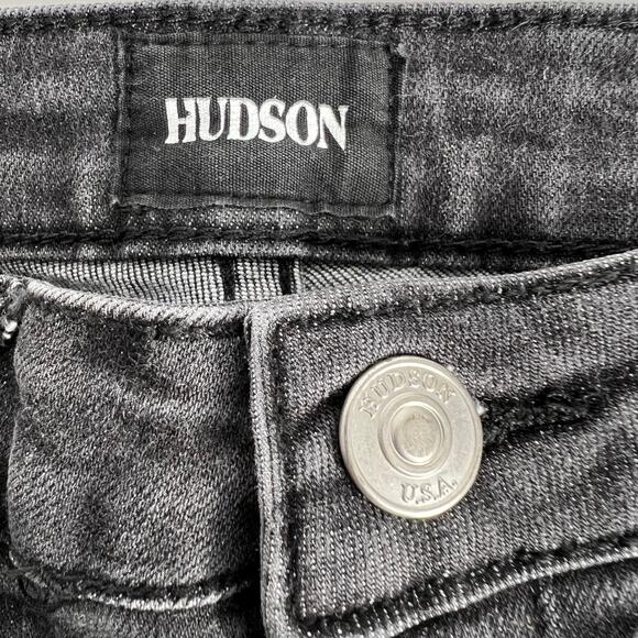 Girls Hudson SYQ Black Distressed Skinny Jeans Size 10 - Picture 2 of 6